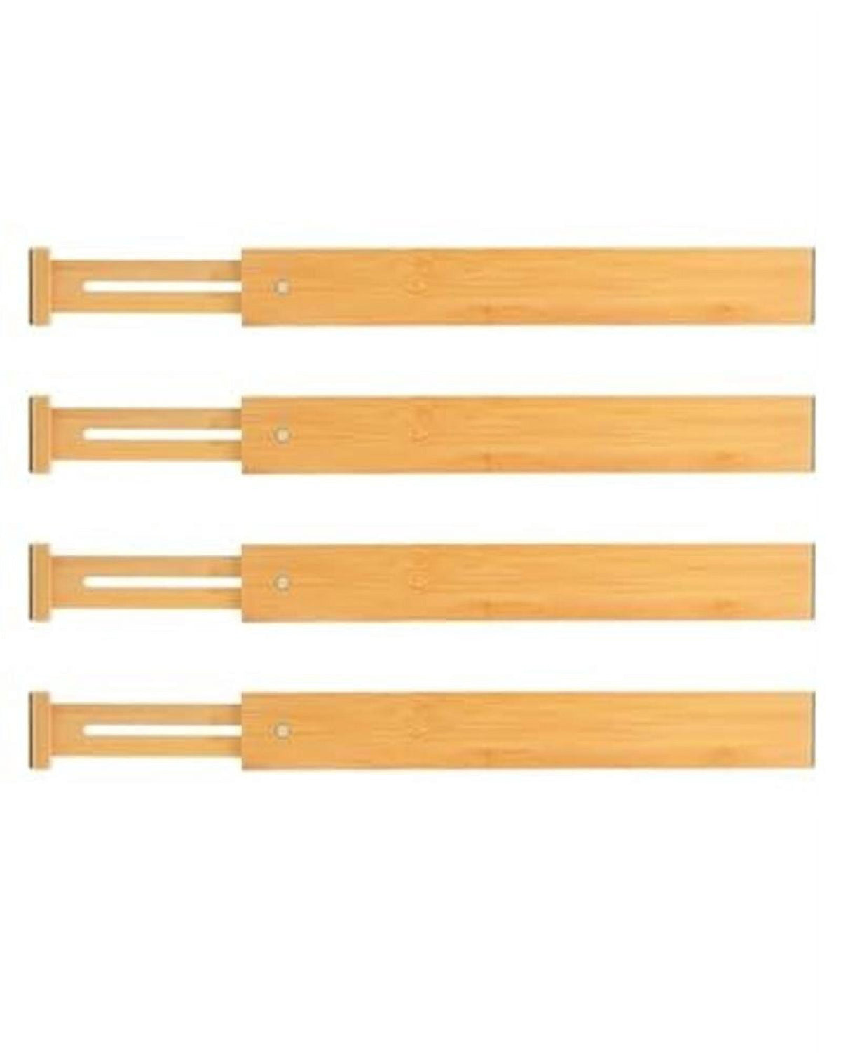 Adjustable Bamboo Drawer Dividers, 17-22 in Expandable Organizers, Set of 4 - Image 6