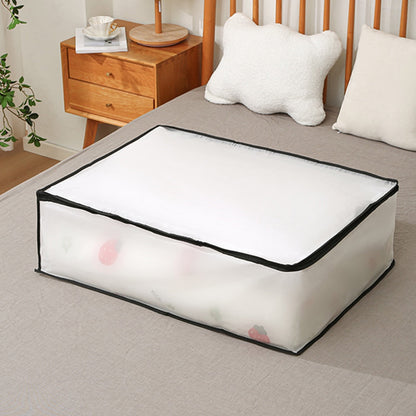 Large Under-Bed Storage Bag with Zip Lid and Handles, Clear Foldable Organizer - Image 4