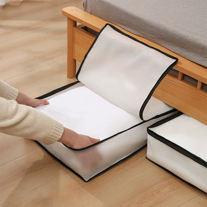 Large Under-Bed Storage Bag with Zip Lid and Handles, Clear Foldable Organizer - Image 6