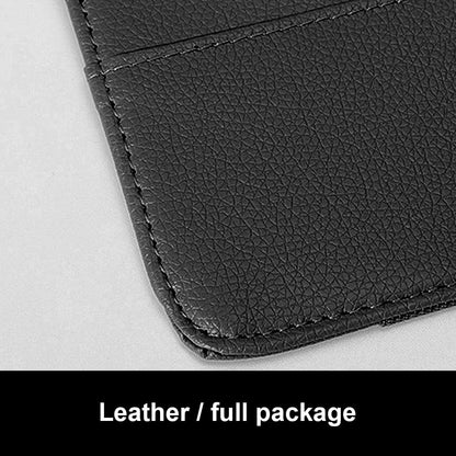 Faux Leather Car Sun Visor Organizer with Zip Pocket and Card Slots - Image 3