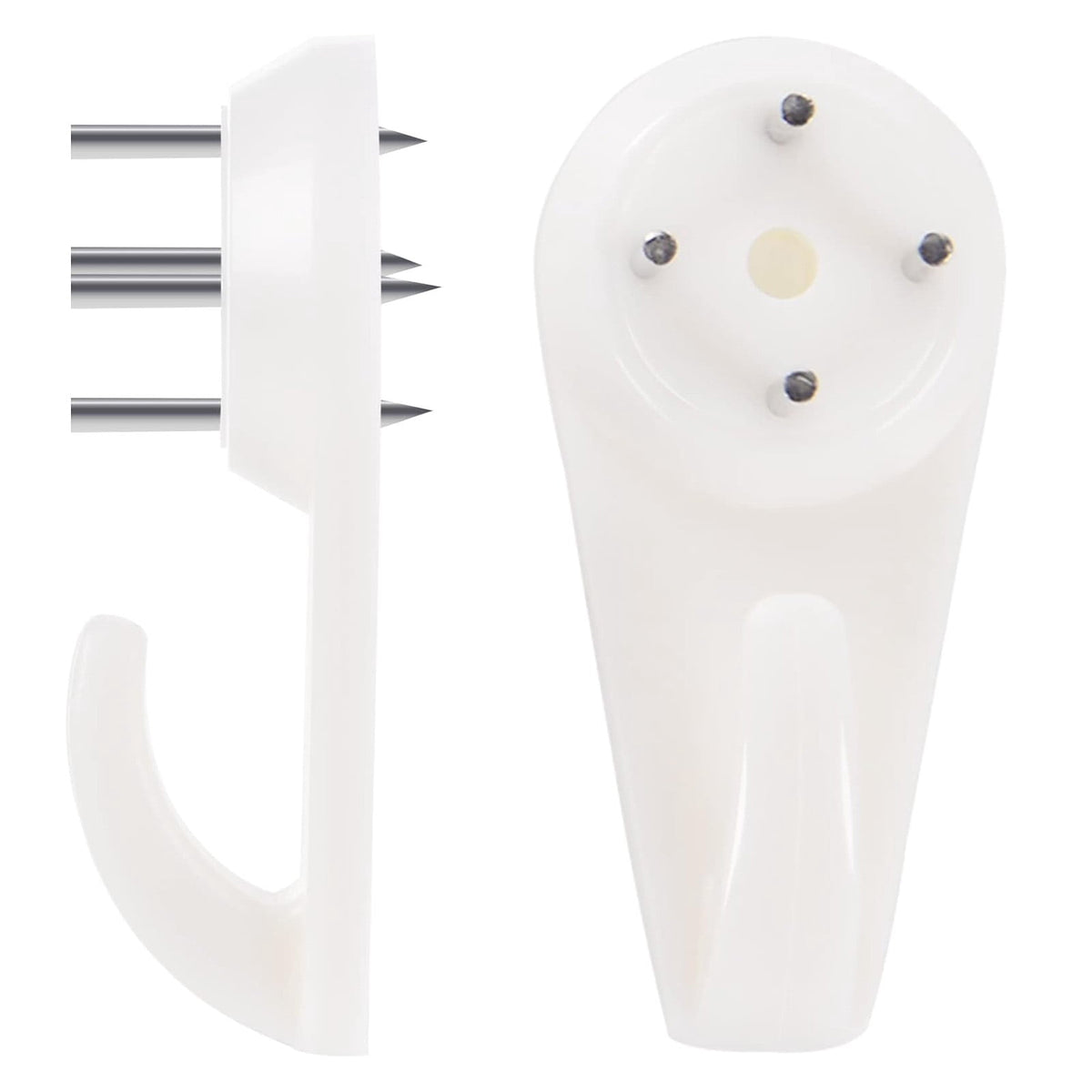Invisible Picture Hangers for Hard Walls, 25 lb No-Drill Hooks with Level, Pack of 50