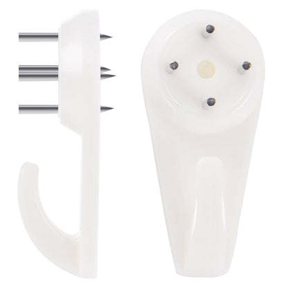 Invisible Picture Hangers for Hard Walls, 25 lb No-Drill Hooks with Level, Pack of 50