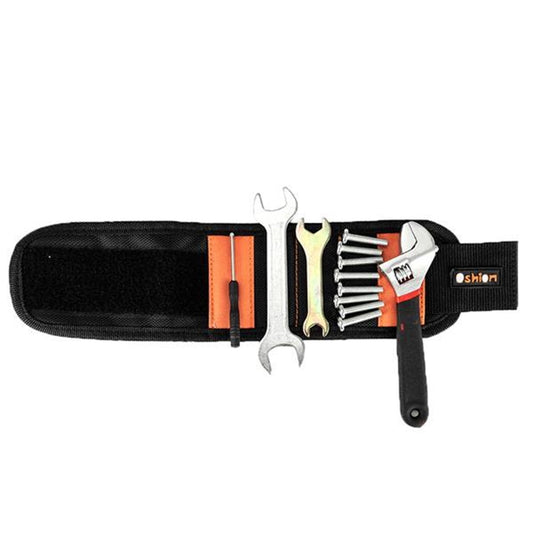 Magnetic Tool Wristband for Screws, Nails and Bits with 15 Magnets and 2 Pockets