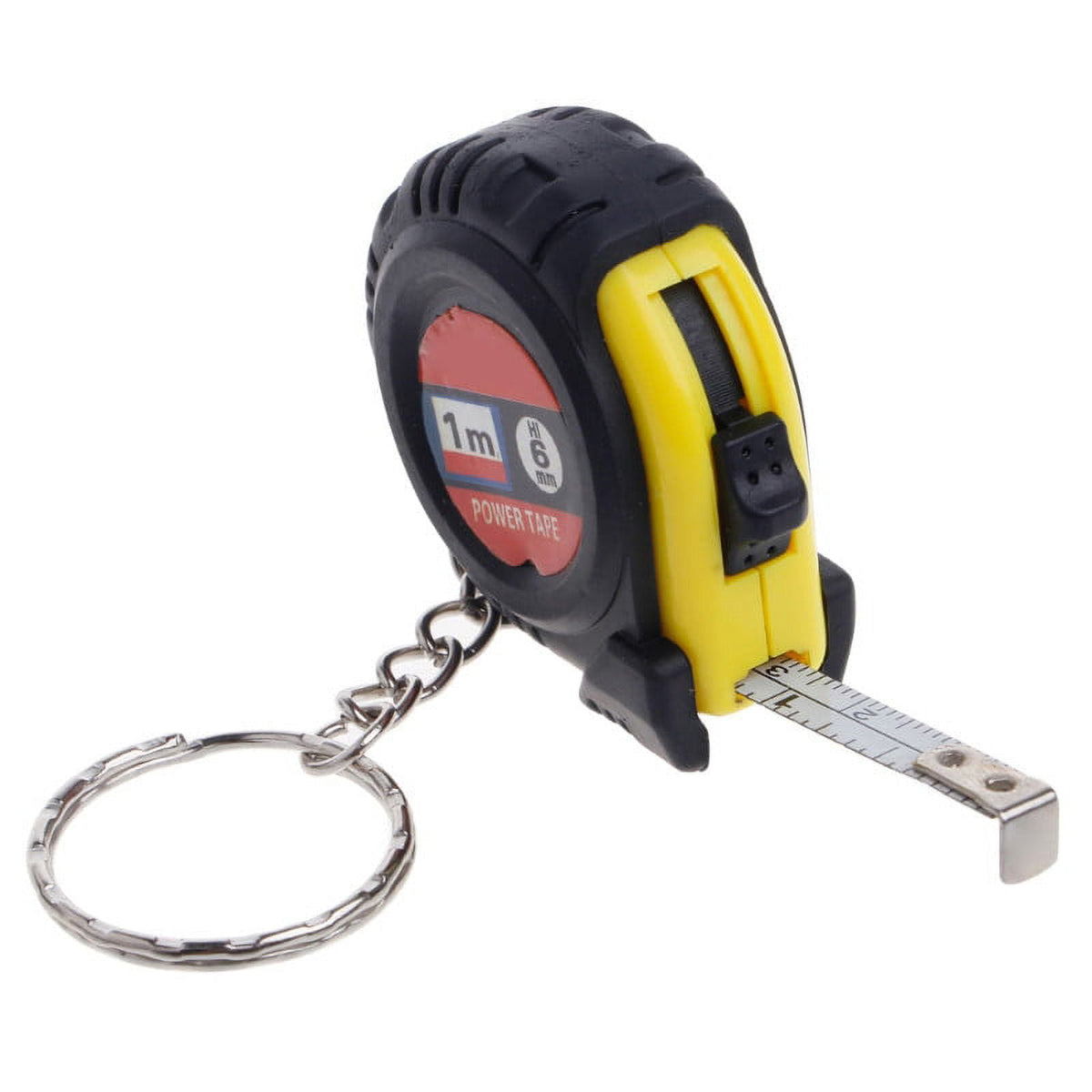 Mini Retractable Tape Measure, 2 m Keyring Pocket Tape with Lock and Swivel Hook - Image 4