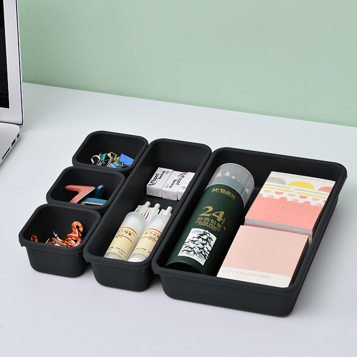 Interlocking Toolbox Drawer Organizer Trays, 3 Sizes, 40-Piece Set - Image 6