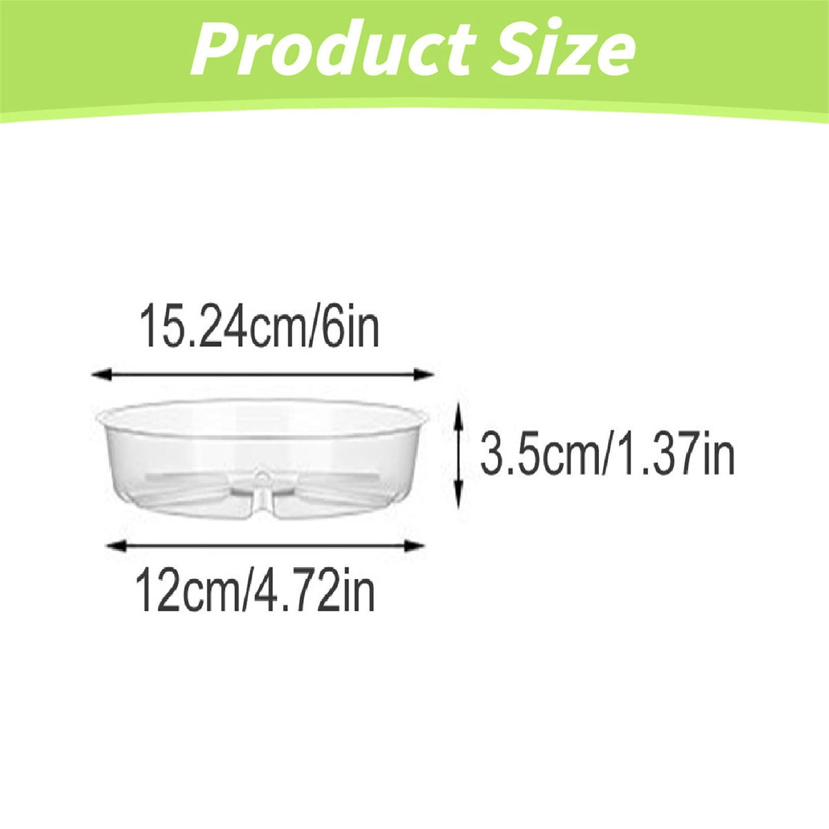 Clear Round Plastic Plant Saucer, 10-Inch Drip Tray for Indoor and Outdoor Pots - Image 3