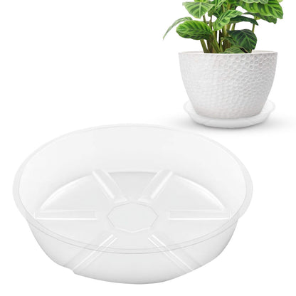 Clear Round Plastic Plant Saucer, 10-Inch Drip Tray for Indoor and Outdoor Pots - Image 2