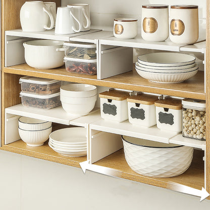 Expandable Kitchen Cabinet Shelf Organizer, Adjustable Tiered Storage Rack - Image 2