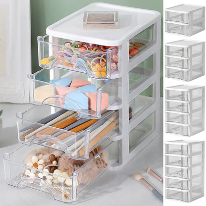 Clear Stackable Desktop Drawer Organizer, 5 Drawers, 11.4 in Tall - Image 2