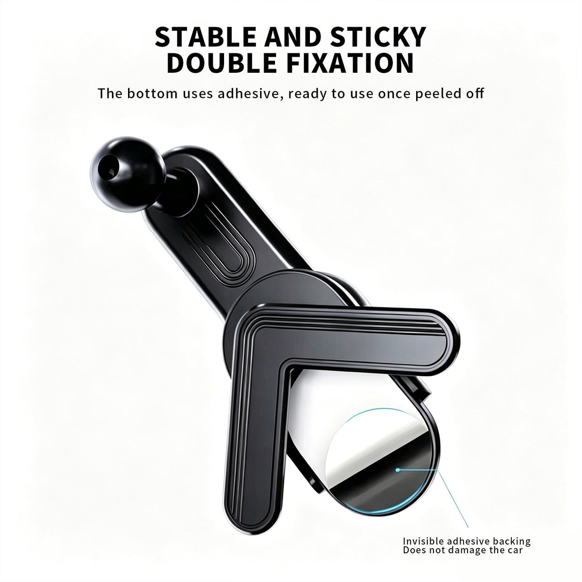 Magnetic Phone Mount for Center Touchscreen Displays, Black and Silver - Image 3