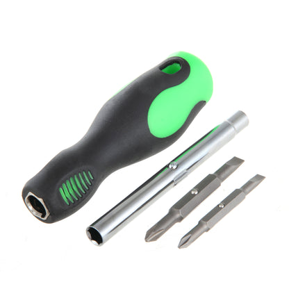 6-in-1 Interchangeable Screwdriver with Phillips, Slotted and Nut Driver Bits - Image 2