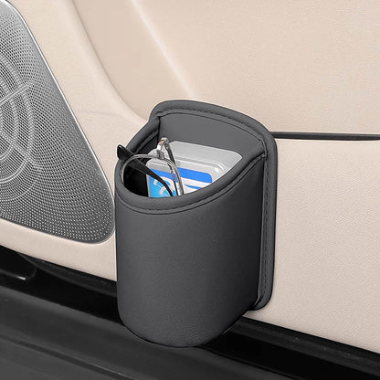 Clip-On Car Door Cup Holder, Faux Leather Bottle and Drink Organizer, 16 x 10 cm - Image 5