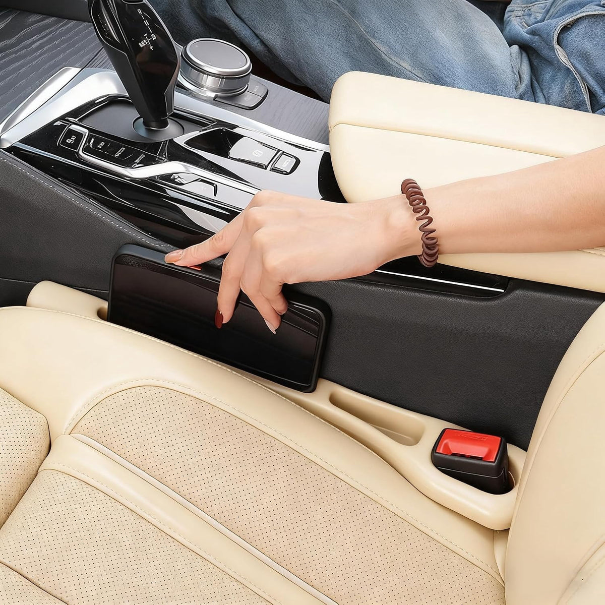 Car Seat Gap Fillers, Flexible Foam Console Crevice Blockers, 2-Pack - Image 5