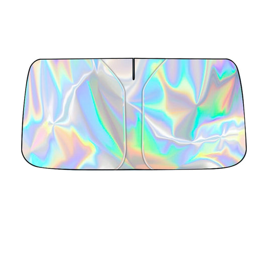 Foldable Reflective Windshield Sunshade, 55 x 27.5 in, with Storage Pouch