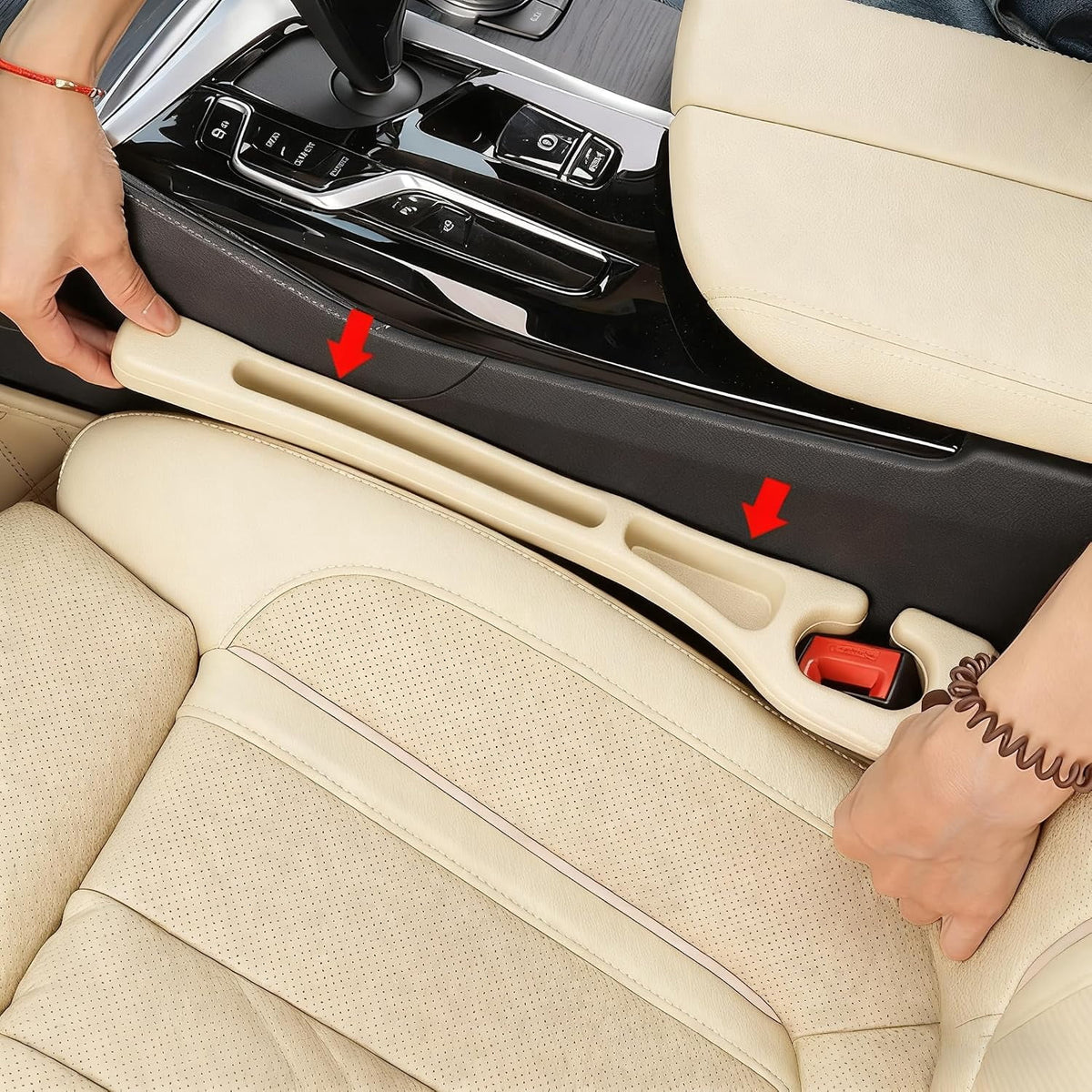 Car Seat Gap Fillers, Flexible Foam Console Crevice Blockers, 2-Pack - Image 6