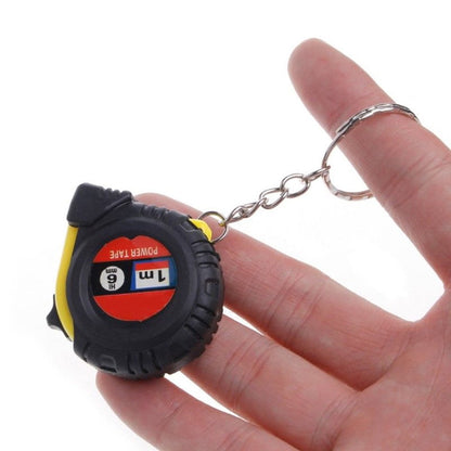 Mini Retractable Tape Measure, 2 m Keyring Pocket Tape with Lock and Swivel Hook - Image 2