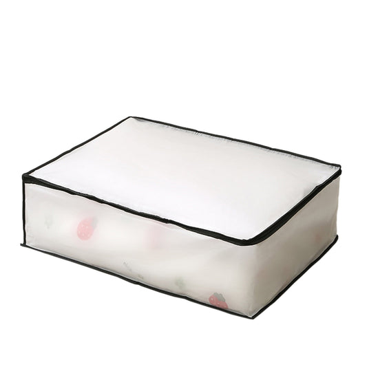 Large Under-Bed Storage Bag with Zip Lid and Handles, Clear Foldable Organizer