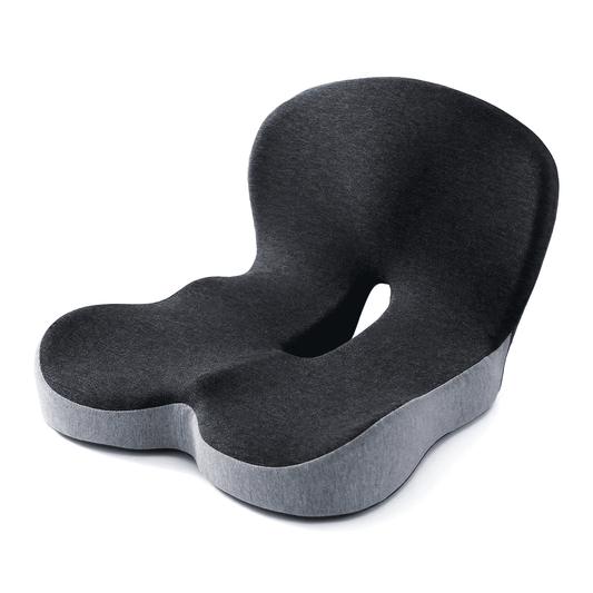 Memory Foam Seat Cushion for Car and Office Chair, Breathable L-Shaped Tailbone Support