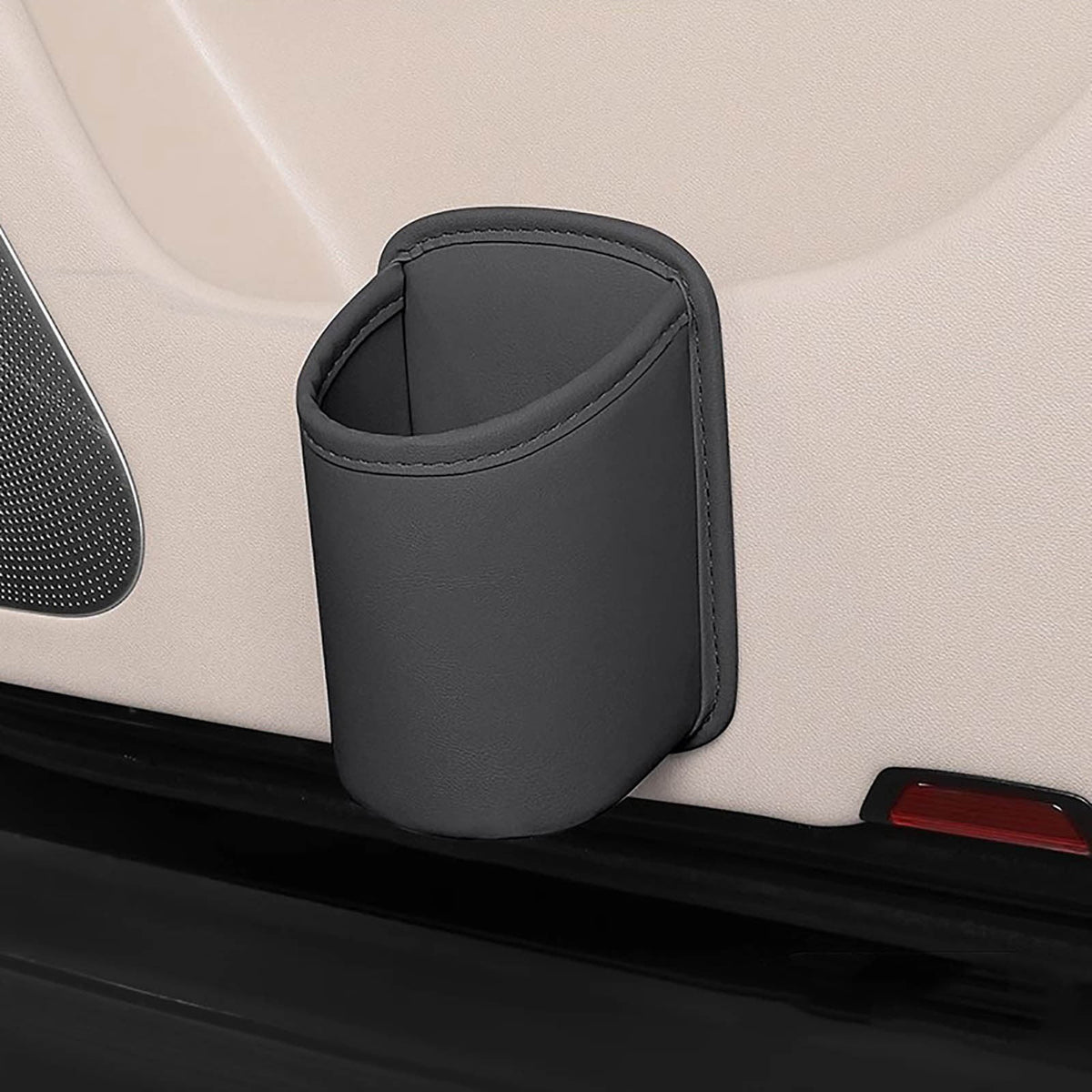 Clip-On Car Door Cup Holder, Faux Leather Bottle and Drink Organizer, 16 x 10 cm - Image 2