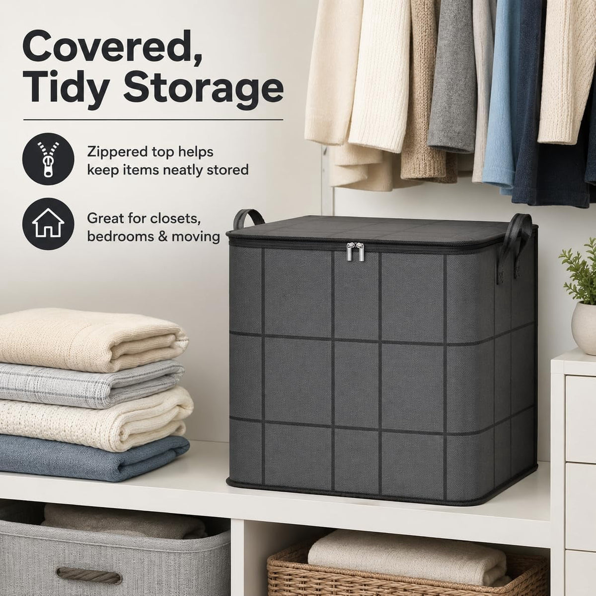 Extra-Large Foldable Storage Bags with Reinforced Handles for Bedding and Moving - Image 6