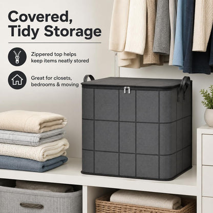 Extra-Large Foldable Storage Bags with Reinforced Handles for Bedding and Moving - Image 6