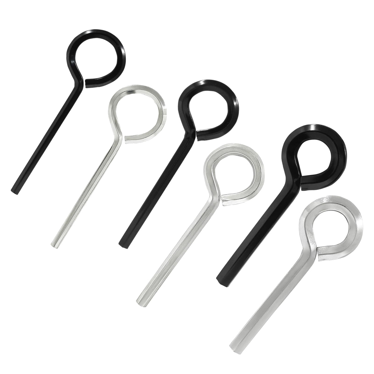 Hex Dogging Keys with Full Loop, 7/32 in Steel Push-Bar Exit Device Keys, 10-Pack - Image 2