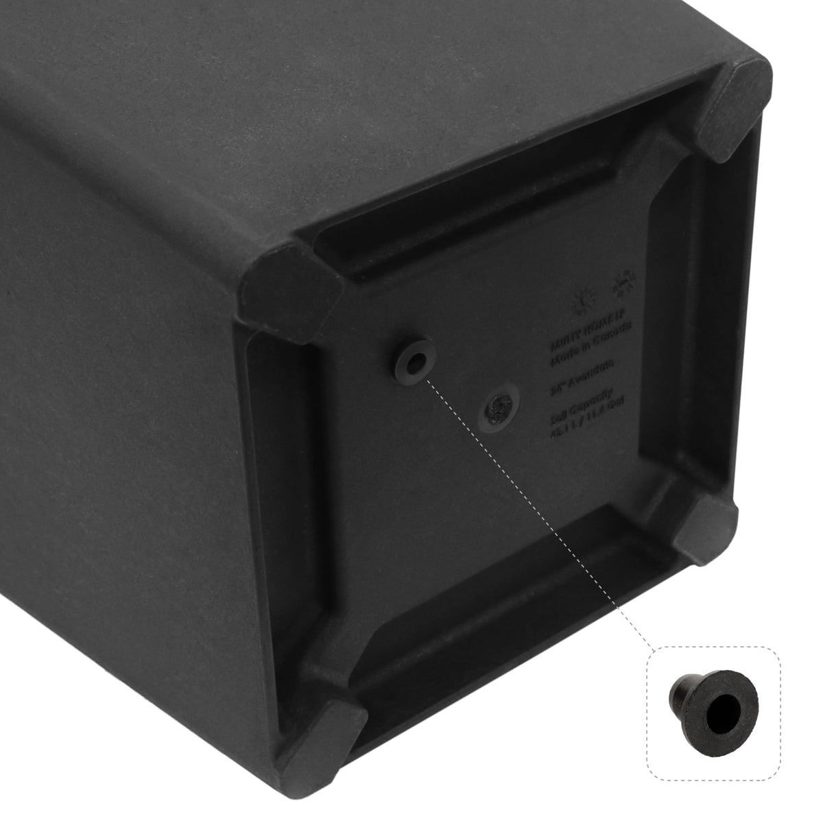 24-Inch Slate Grey Recycled Planter, Indoor and Outdoor, Set of 2 - Image 5