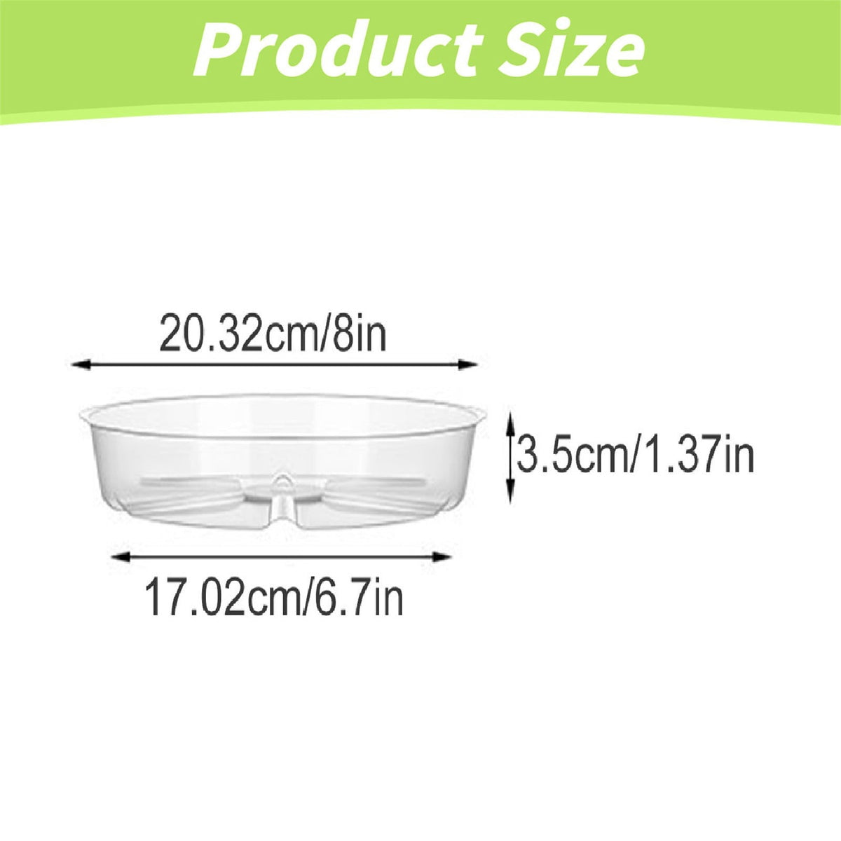 Clear Round Plastic Plant Saucer, 10-Inch Drip Tray for Indoor and Outdoor Pots - Image 4