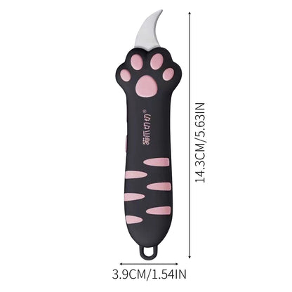 Retractable Cat Paw Utility Knife, Slim Box Cutter for Desk and Office - Image 2