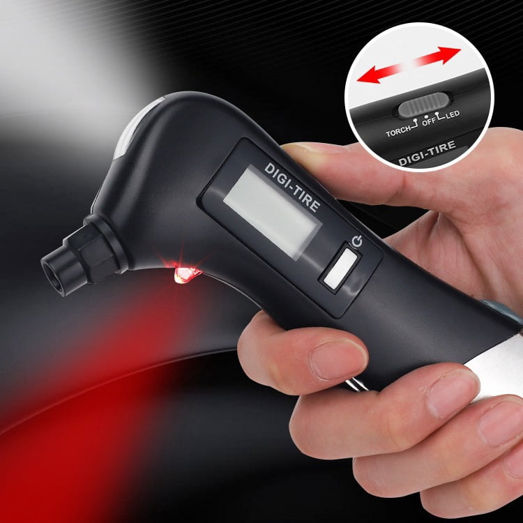 Digital Tire Pressure Gauge 9-in-1 Car Emergency Multi-Tool with Flashlight - Image 3