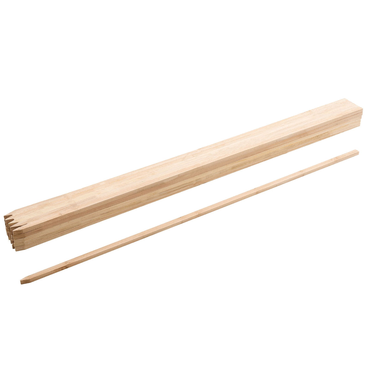 Fir Wood Garden Stakes, 48 x 0.5 x 0.69 in, Pointed, Pack of 25