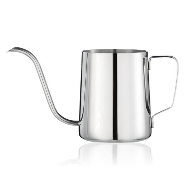 Small Stainless Steel Indoor Watering Can, 12 oz with Long Narrow Spout